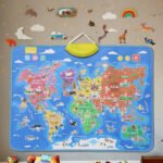 Interactive Talking World Map Poster Kids' Educational Toy - Image 3